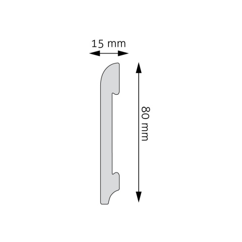 Listwa przypodłogowa LPC-11i 244x1,3x7,8cm