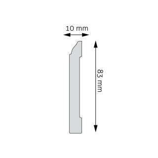 Listwa przypodłogowa LPC-15 244x1,3x8,1cm