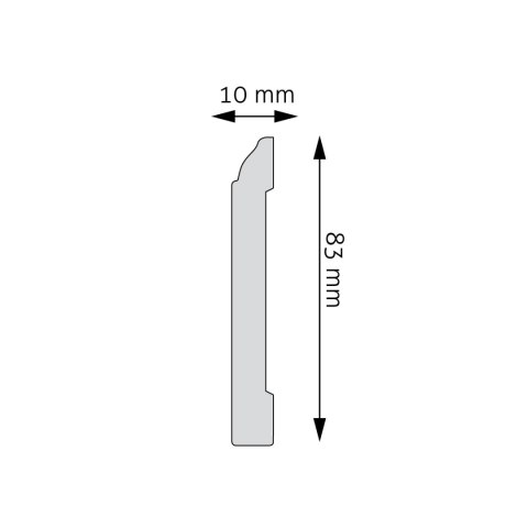 Listwa przypodłogowa LPC-15 244x1,3x8,1cm