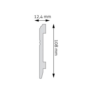 Listwa przypodłogowa LPC-18M malowana 10,7x1,2x244cm