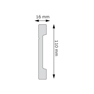 Listwa przypodłogowa LPC-20 Srebrna RAL 9006 11x1,6x244cm