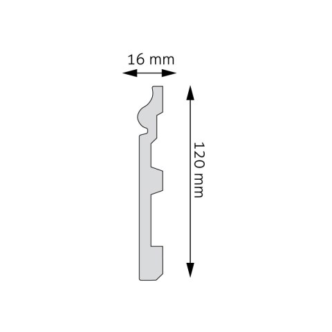Listwa przypodłogowa LPC-22 244x1,5x12,0cm
