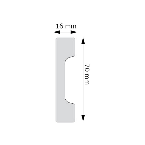 Listwa przypodłogowa LPC-23 244x1,6x7,0cm