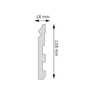 Listwa przypodłogowa LPC-24 244x1,6x13,8cm
