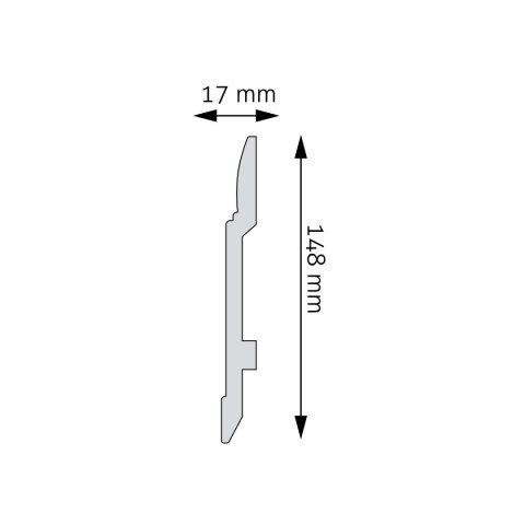Listwa przypodłogowa LPC-25 244x1,3x14,4cm
