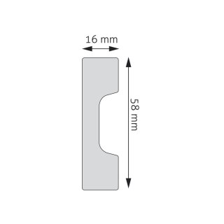 Listwa przypodłogowa LPC-27 244x1,6x5,8cm