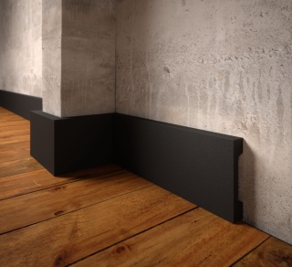 Listwa przypodłogowa LPC-28 Czarna 8,0x1,6x244cm