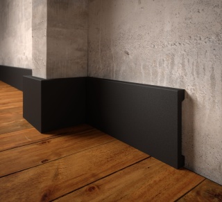 Listwa przypodłogowa LPC-29 Czarna 10,0x1,6x244cm