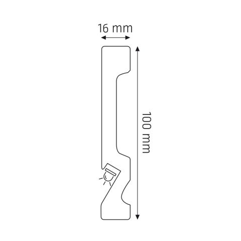 Listwa przypodłogowa LPC-29LE 244x1,6x10,0cm