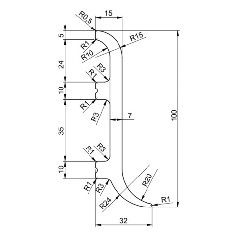 Listwa przypodłogowa LPC-40M malowana 10,0x3,2x244cm
