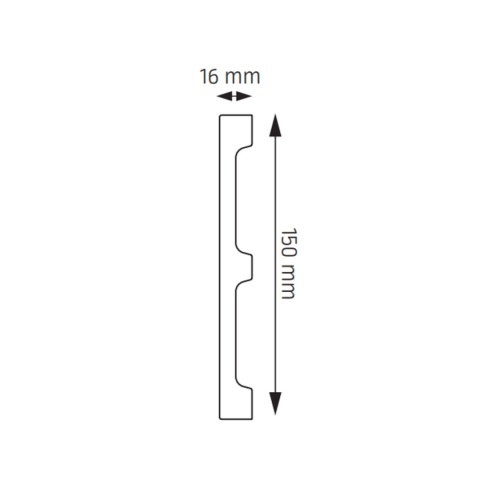 Listwa przypodłogowa LPC-68M malowana 15x1,6x244cm