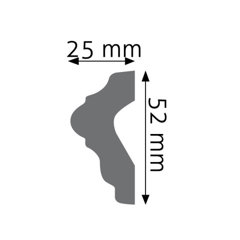Listwa ścienna gładka LNG-04 5x2,4x240cm