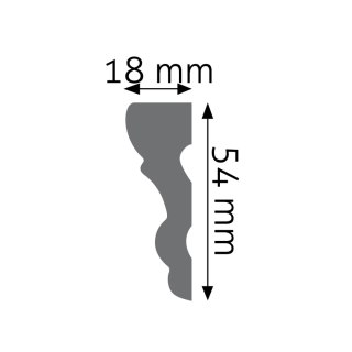Listwa ścienna gładka LNG-05 Flex 5,2x1,7x235cm