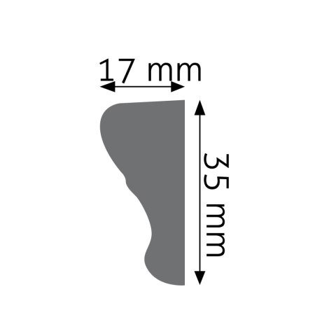 Listwa ścienna gładka LNG-07 3,3x1,5x240cm