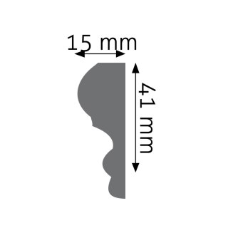 Listwa ścienna gładka LNG-08 Flex 4,1x1,5x235cm