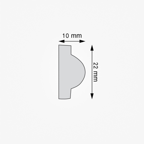 Listwa ścienna gładka LNG-20 Flex 1x2,2x235cm