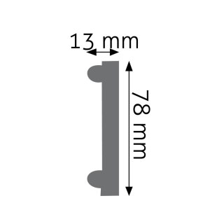 Listwa ścienna zdobiona LNZ-01 Flex 7,8x1,3x235cm
