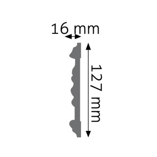 Listwa ścienna zdobiona LNZ-02 Flex 12,7x1,6x235cm