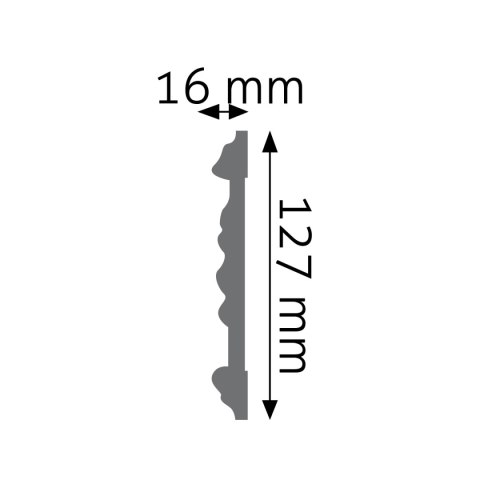 Listwa ścienna zdobiona LNZ-02 Flex 12,7x1,6x235cm
