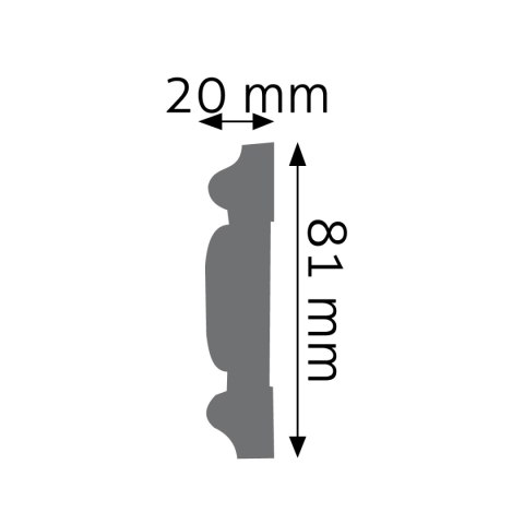 Listwa ścienna zdobiona LNZ-03 Flex 8,1x2x235cm