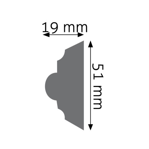 Listwa ścienna zdobiona LNZ-04 5,1x1,9x240cm