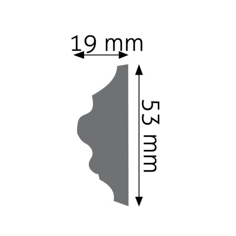 Listwa ścienna zdobiona LNZ-05 Flex 5,3x1,9x235cm