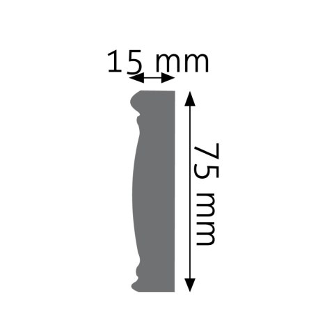 Listwa ścienna zdobiona LNZ-06 Flex 7,5x1,5x241cm