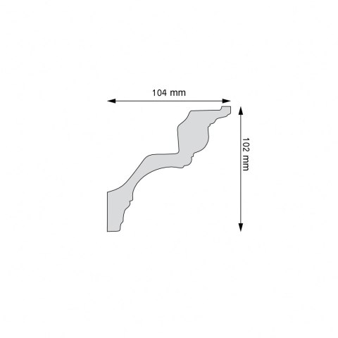 Listwa sufitowa gładka LGG-53 10,2x10,4x240cm