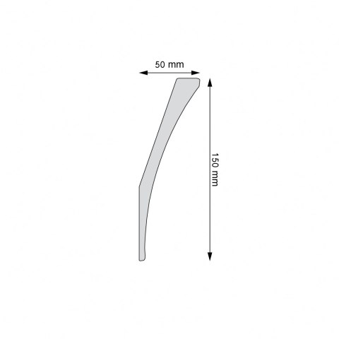 Listwa sufitowa gładka LGG-54 15x5x244cm