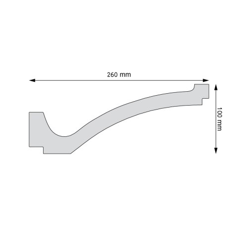 Listwa sufitowa gładka LGG-56 10x26x240cm
