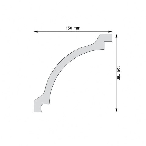 Listwa sufitowa gładka LGG-57 15x15x240cm