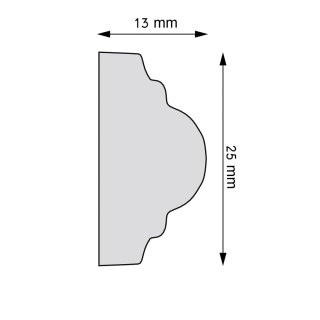 Listwa ozdobna LPC-42 / LNG-42 244x1,3x2,5cm