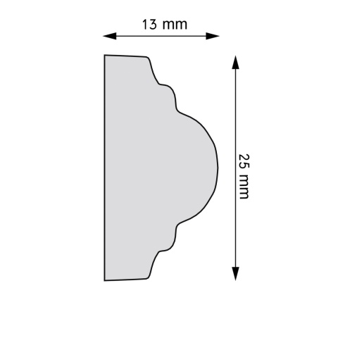 Listwa ozdobna LPC-42 / LNG-42 244x1,3x2,5cm