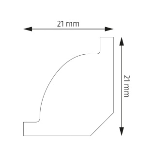 Listwa przypodłogowa LPC-01 244x2,1x2,1cm