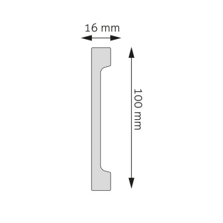 Listwa przypodłogowa LPC-29 Czarna 10,0x1,6x244cm