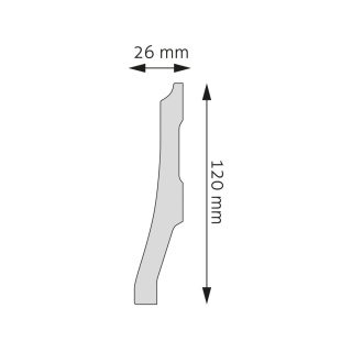 Listwa przypodłogowa LPC-34 244x2,6x12,0cm