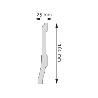Listwa przypodłogowa LPC-35 244x2,5x16,0cm