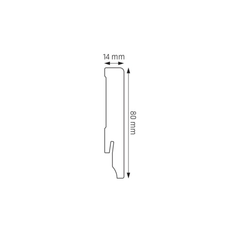 Listwa przypodłogowa PVC Status Line 80 (368) LPCD-51-368 220cm x8.0x1.4cm