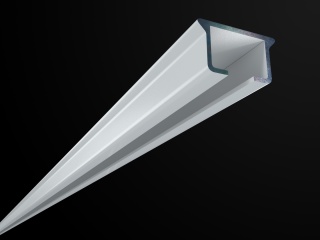 Szyna aluminiowa CH I jednotorowa 400 cm cięta CHI-400a/2