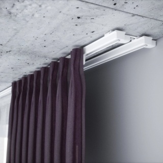 Szyna aluminiowa ZS2 podwójna 100 cm Biały agrafki ZS2-100-Biały-agrafki