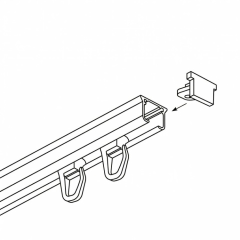 Szyna aluminiowa ZS pojedyncza cięta 500 cm Biały żabki ZS-500/2-Biały-żabki