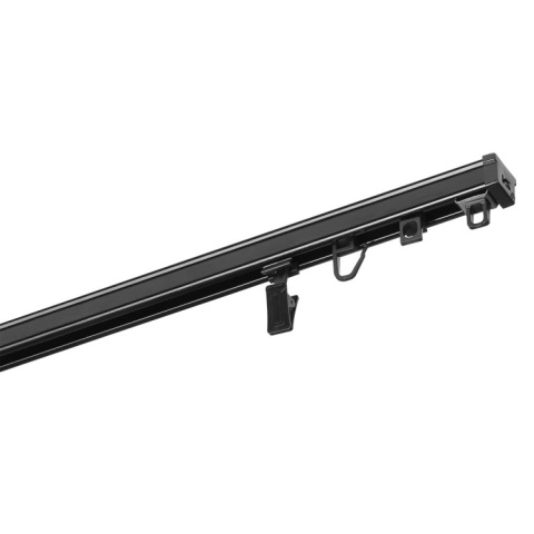 Szyna aluminiowa ZS pojedyncza cięta 500 cm Czarny agrafki ZS-500/2-Czarny-agrafki
