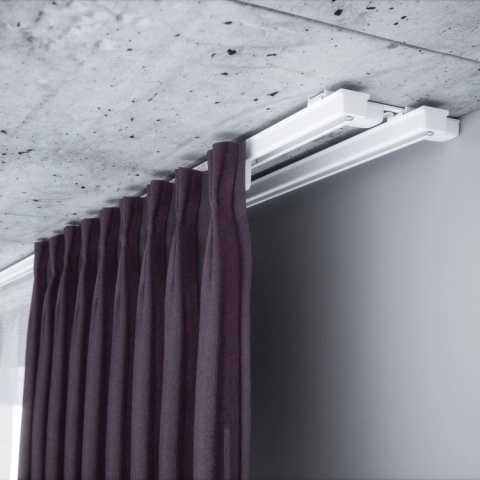 Szyna aluminiowa ZS2 podwójna cięta 400 cm Biały żabki ZS2-400/2-Biały-żabki