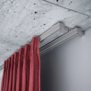 Szyna aluminiowa ZS2 podwójna cięta 500 cm Szary agrafki ZS2-500/2-Szary-agrafki