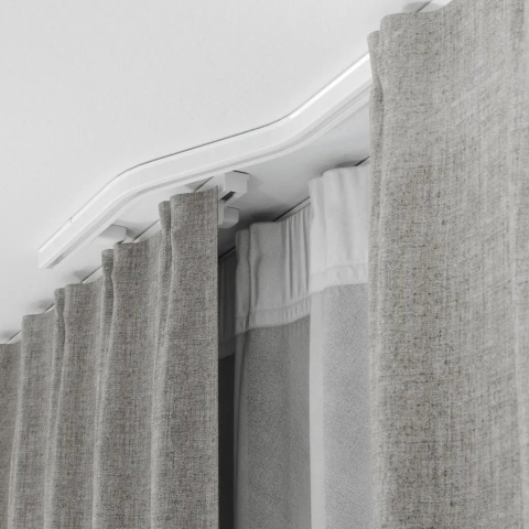 Szyna aluminiowa ZS2 podwójna cięta 600 cm Biały żabki ZS2-600/2-Biały-żabki