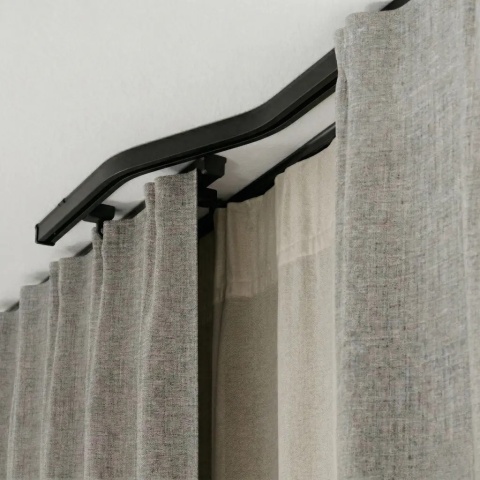Szyna aluminiowa ZS2 podwójna cięta 600 cm Czarny żabki ZS2-600/2-Czarny-żabki