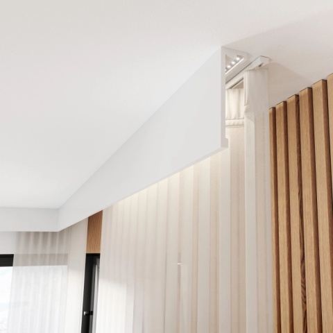 Szyna aluminiowa ZD pojedyncza cięta 500 cm Biały żabki ZD-500/2-Biały-żabki