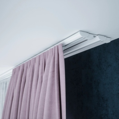 Szyna aluminiowa ZD2 podwójna cięta 400 cm Biały żabki ZD2-400/2-Biały-żabki