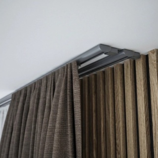 Szyna aluminiowa ZD2 podwójna cięta 400 cm Szary agrafki ZD2-400/2-Szary-agrafki