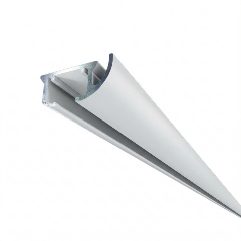 Szyna aluminiowa ZD2 podwójna cięta 500 cm Biały agrafki ZD2-500/2-Biały-agrafki